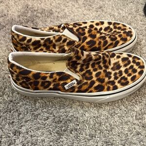 Vans Animal Print Slip-On Shoes